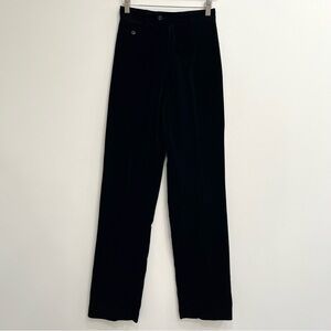 Vintage 70’s Happy Legs Black Velvet Pants High Rise Straight Leg Tagged Size 7